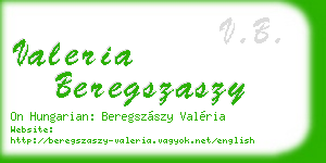 valeria beregszaszy business card